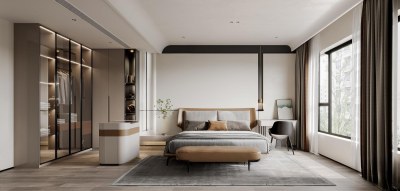 现代卧室3D模型下载